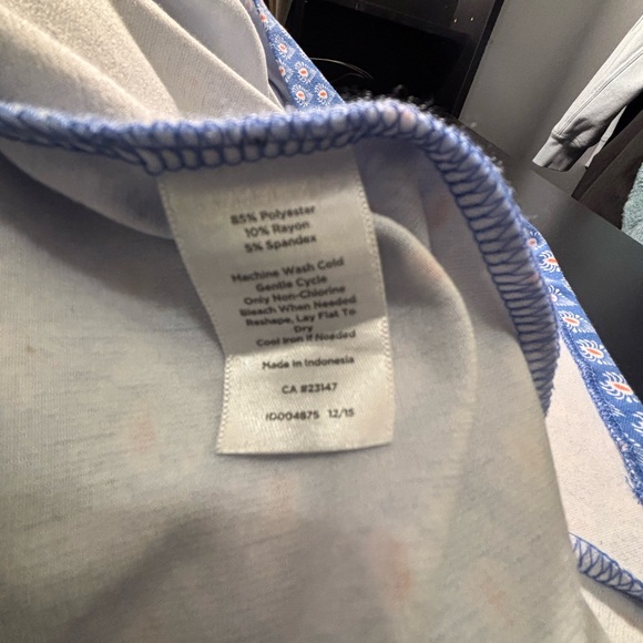 Talbots Navy and White Patterned Mini Dress - Picture 6 of 6